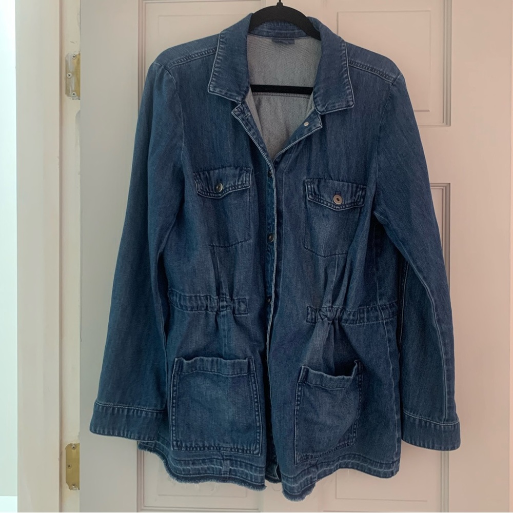 EUC J Jill denim jacket size large - Picture 5 of 9